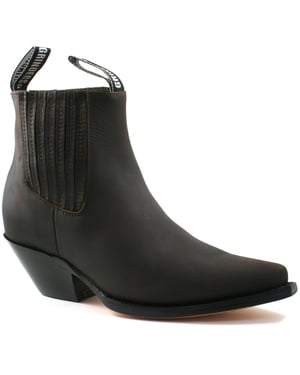 Grinders Unisex Brown Western Chelsea Boots- Mustang