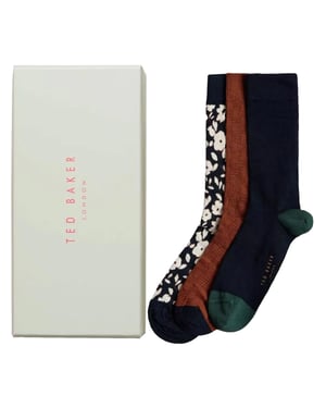 Ted Baker | Heren Crew Sokken 3 Pack Geschenkset - BECOOLS