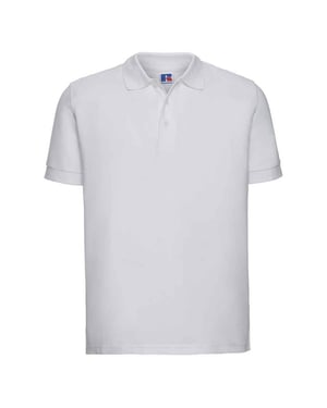 Russell Mens Ultimate Cotton Pique Polo Shirt (White)