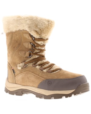 Hi-Tec Womens Walking Boots Moritz Waterproof 200 Suede Leather Lace Up brown