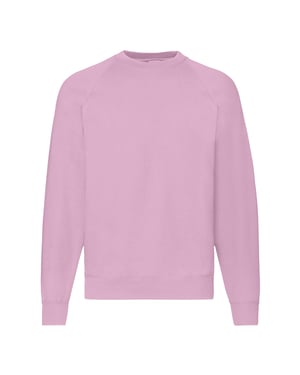 Fruit Of The Loom Heren Raglan Mouwen Belcoro® Sweatshirt (Lichtroze)