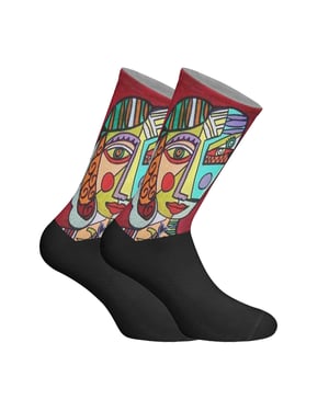 Unisex Elastic Printed Long Socks