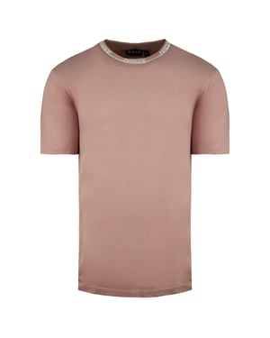Nicce Crew Neck Short Sleeve Pink Mens Eto Plain T-Shirt 211 1 09 08 0339