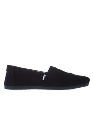 Butik För Toms Alpargata Bomullscanvas Dam Svart/Svart Espadrillos