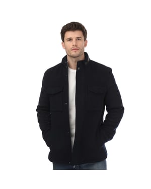 Men's Ted Baker Knowl Funnel Neck Field Jacket in Navy