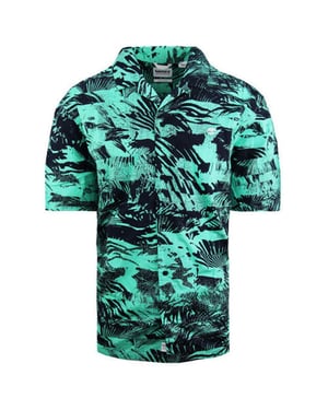 Timberland Stretch Heren Groen Gebloemd Zomershirt