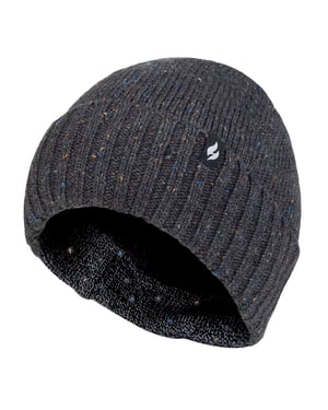 Värmeisolerande mössa för herrar | Värmehållare | Heatweaver Fleecefoder - Denim