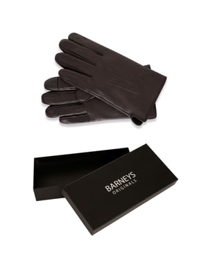 Barneys Originals Gift Boxed Brown Classic Leather Glove