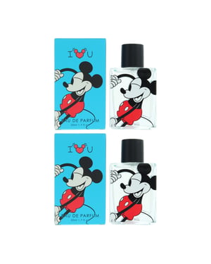Disney Mickey Mouse I Love U Eau De Parfum 50ml Spray x 2