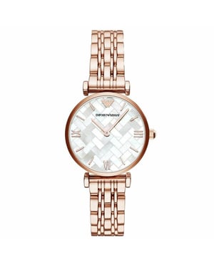 Emporio Armani AR11110 Gianni T-Bar Rose-Gold Tone damklocka