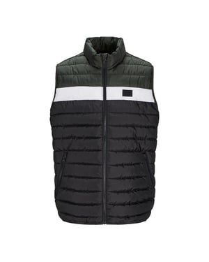 Jack & Jones Mens Puffer Gilet with Stand Up Collar Lightweight