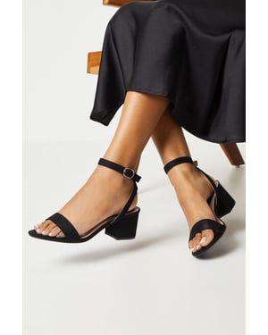 Tommi Barely There Mid Block Heel Sandals