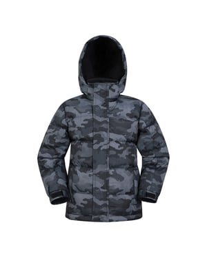 Mountain Warehouse Barn/ungdomar Snow II Tryckt Vattenavvisande Vadderad Jacka (Camo Green)