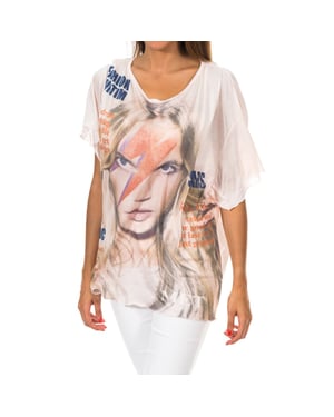 Kortärmad t-shirt med rund hals för kvinnor 10DMC0221
