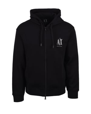 Armani Exchange Jersey Full Zip Huvtröja Svart