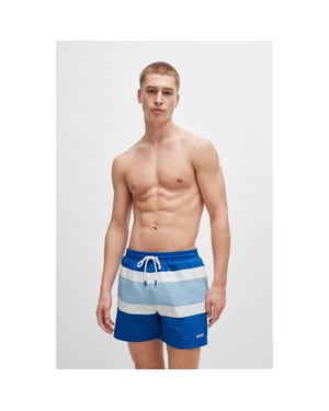 Men's Boss Rico Fully Lined Swim Shorts in Blue