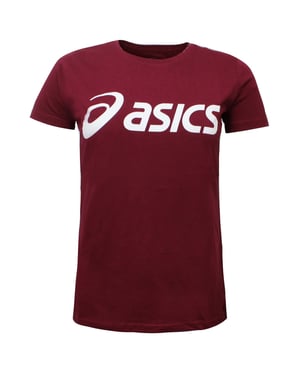Asics Logo Dames Bordeaux T-Shirt