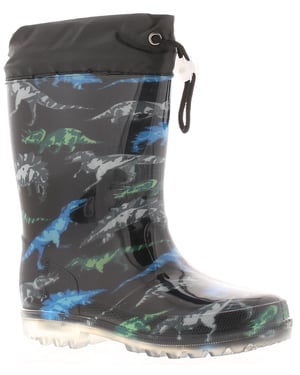 Dinosaur Hunters Childrens Wellies Infants Bounce Adjustable black