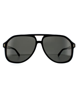 Gucci Aviator Mens Black Grey Sunglasses