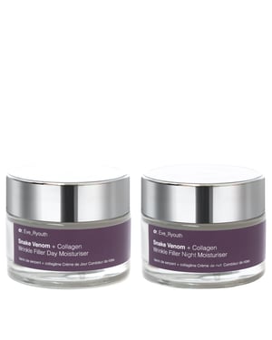 Snake Venom + Collagen Wrinkle Filler Day Moisturiser 50ml + Snake Venom + Collagen Wrinkle Filler Night Moisturiser 50ml