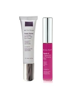 Snake Venom + Collagen Wrinkle Filler Eye Cream 15 + Vitamin E and Peppermint lip Plumps 8ml