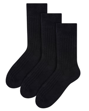 Steven - 3 Paar Heren Alpaca Wol Sokken | Winter Dikke Warm Wandelen Boot Sokken - Zwart