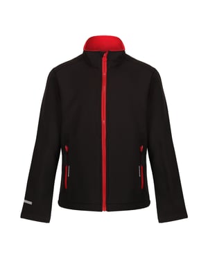 Regatta Kinder/Kids Ablaze 2 Layer Soft Shell Jas (Zwart/Klassiek Rood)