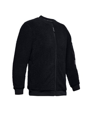 Under Armour Mens Overtime Sherpa Bomber Jacket Black 1345604 001
