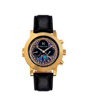 Heritor Automatic Legacy Leather-Band Watch w/Day/Date