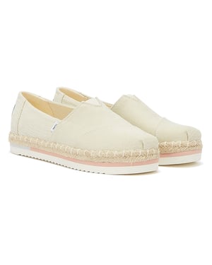 TOMS Alpargata Platform Rope Womens Natural Espadrilles