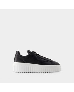 H-Ränder Allacciato Sneakers - Hogan - Läder - Svart