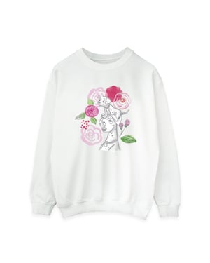 Disney Dames/Dames 101 Dalmatiërs Bloemen Sweatshirt (Wit)