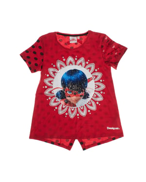Lieveheersbeestje omkeerbaar pailletten t-shirt korte mouw 19SGTKXA meisje