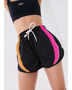 PE Nation Womens Running Track Short in Black