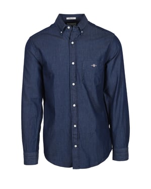 Gant Long Sleeved Shirt Dark Indigo