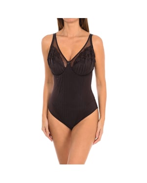 Bodysuit met beugel en kant voor dames, model MARILUZ. Elegant, vrouwelijk en met een perfecte pasvorm.
