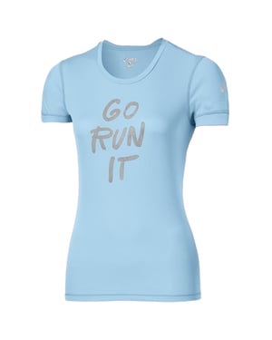 Asics Go Run It Dames Lichtblauw T-shirt