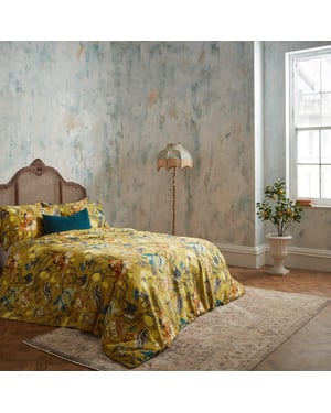 EW by Edinburgh Weavers Morton Floral Premium Cotton Sateen Duvet Cover Set