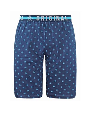 Original Penguin Stretch Waist Navy Mens AOP Printed Lounge Shorts MLHPE820