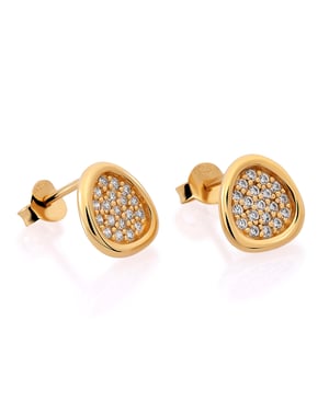 Orphelia 'Layla' Dames 925 Sterling Zilveren Oorknoppen - Goud ZO-7489/G