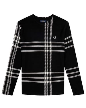 Zwarte Tartan Fred Perry Trui