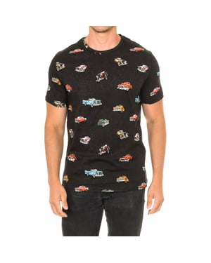 Men's short-sleeved round neck T-shirt JFTD09-RETROCAR-MULTICOLOR