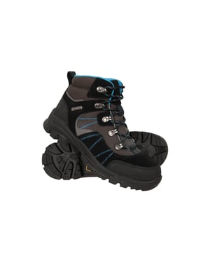 Mountain Warehouse Edinburgh Suede IsoGrip Waterdichte Wandelschoenen voor Kinderen/Kinderen (Blauw)