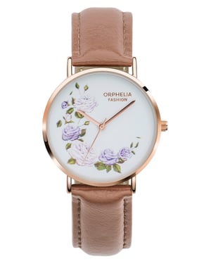 Orphelia Fashion Floral dameshorloge Bruin OF711817