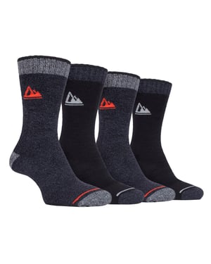 STORM BLOC - 4 Pairs Mens Cushion Sole Hiking Work Boot Socks