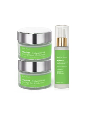 Vitamin D + Hyaluronic acid Pro-Age Night Moisturiser 50ml+ Vitamin D + Hyaluronic acid Pro-Age Day Moisturiser 50ml + Vitamin D + Hyaluronic acid Pro-Age Serum 60ml