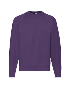 Fruit of the Loom Unisex klassisk raglansweatshirt för vuxna (Lila)