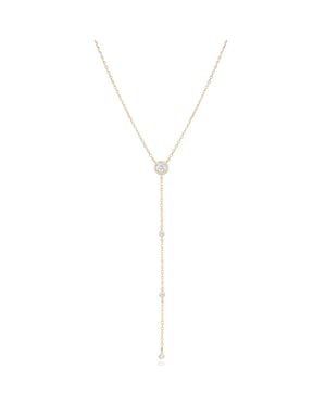 Gena.paris 'The One' Dames 925 Sterling Zilveren Ketting - Goud GC1597-Y