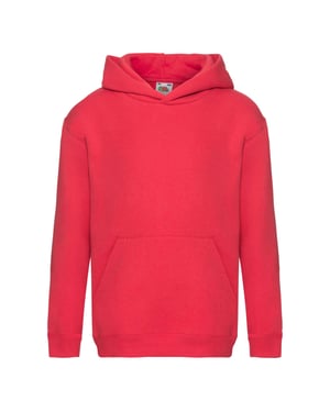 Fruit Of The Loom Kinder Unisex Premium 70/30 Sweatshirt met Capuchon / Hoodie (Rood)