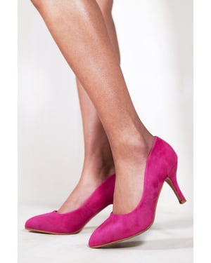 Where's That From Womens 'Paola' Mid High Heel Court Pump Shoes With Pointed Toe